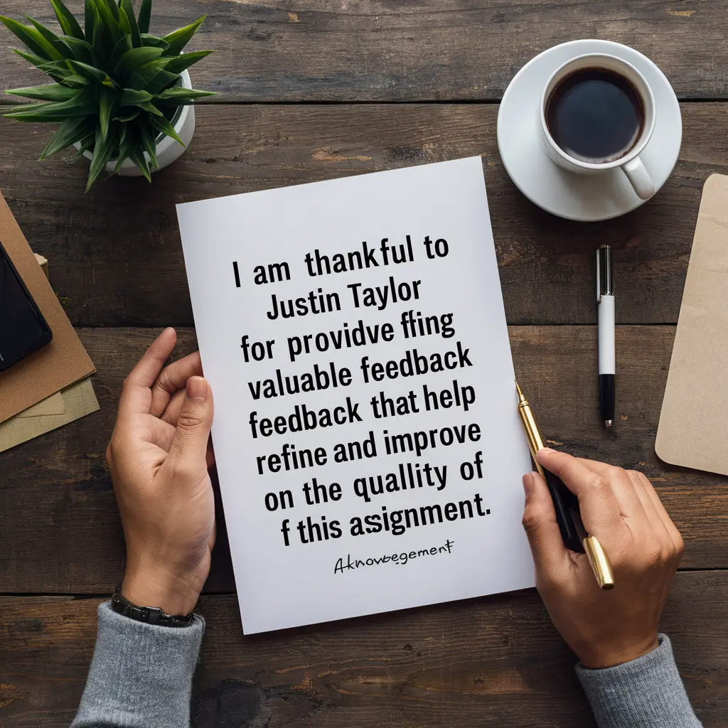 Acknowledgement for Valuable Feedback                                                                                                                               
