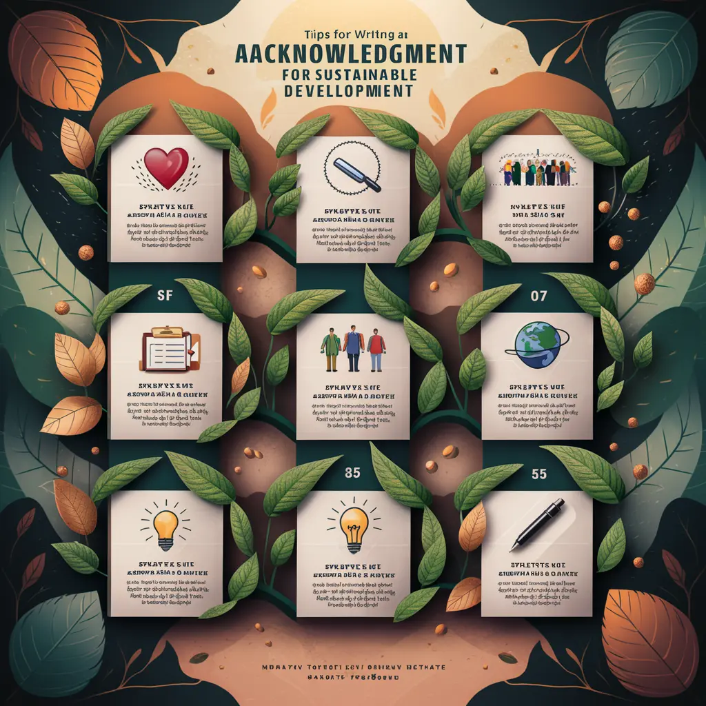 Some useful tips for writing an acknowledgement for sustainable development 