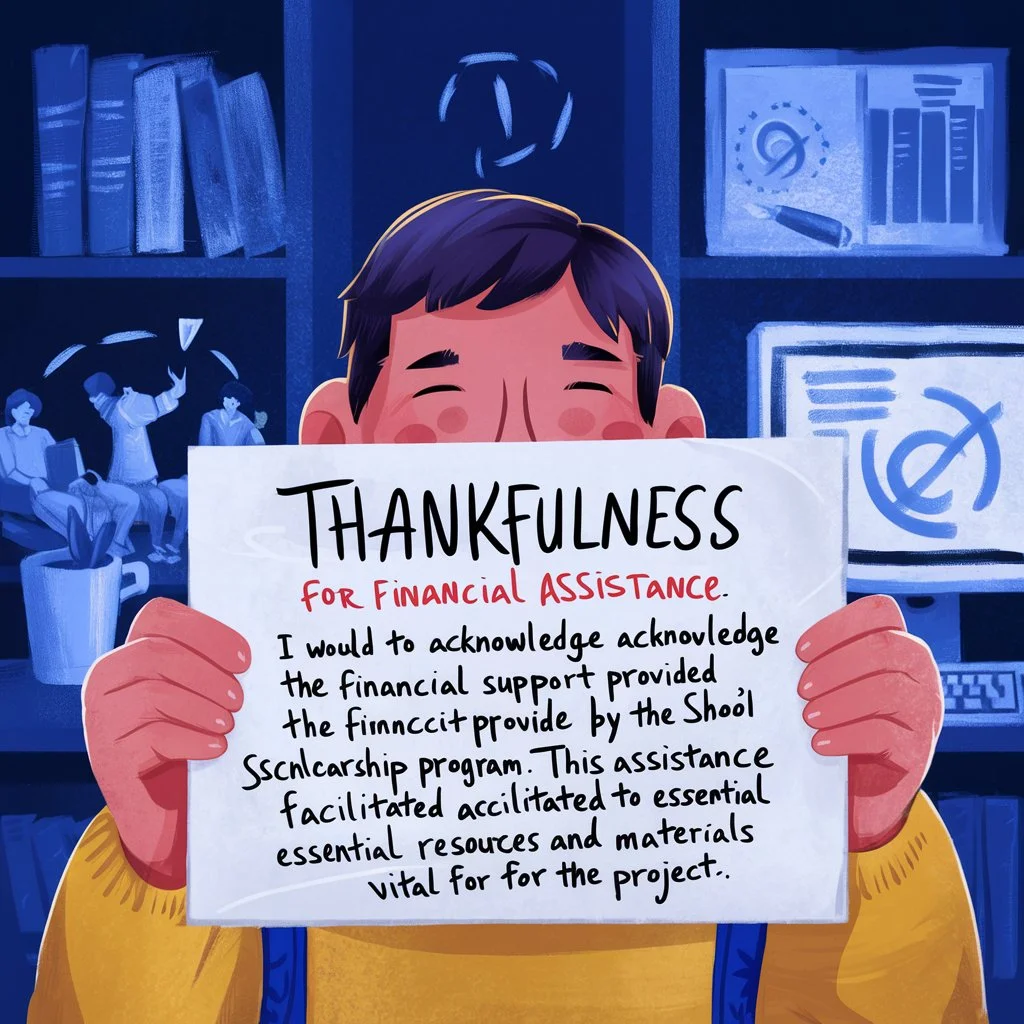  Thankfulness for Financial Assistance            