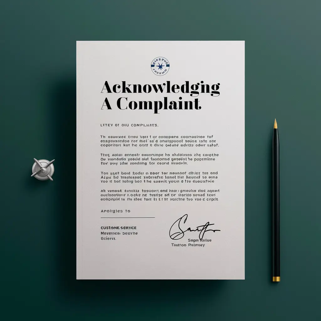 Acknowledgement of Complaint Received