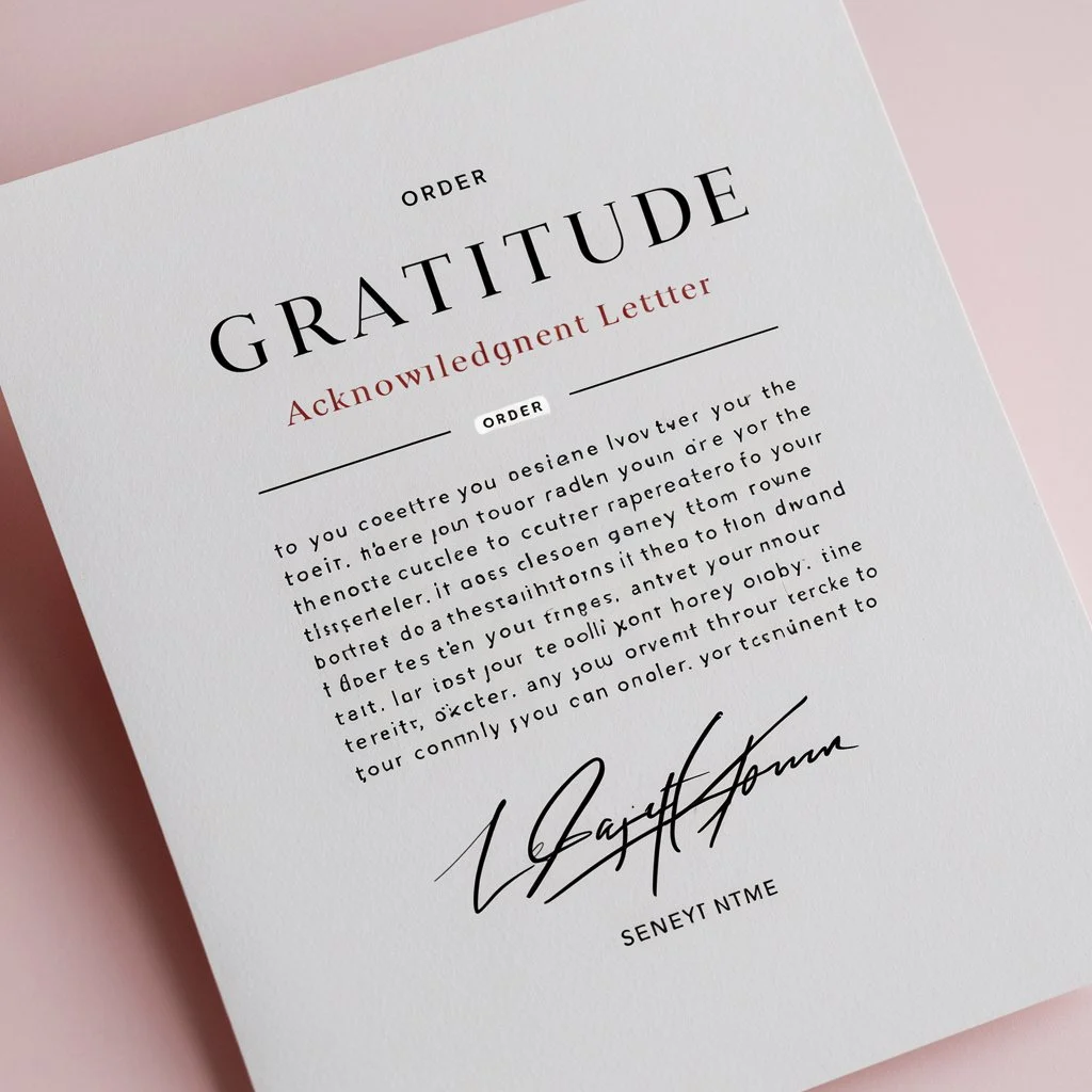 Gratitude Acknowledgment