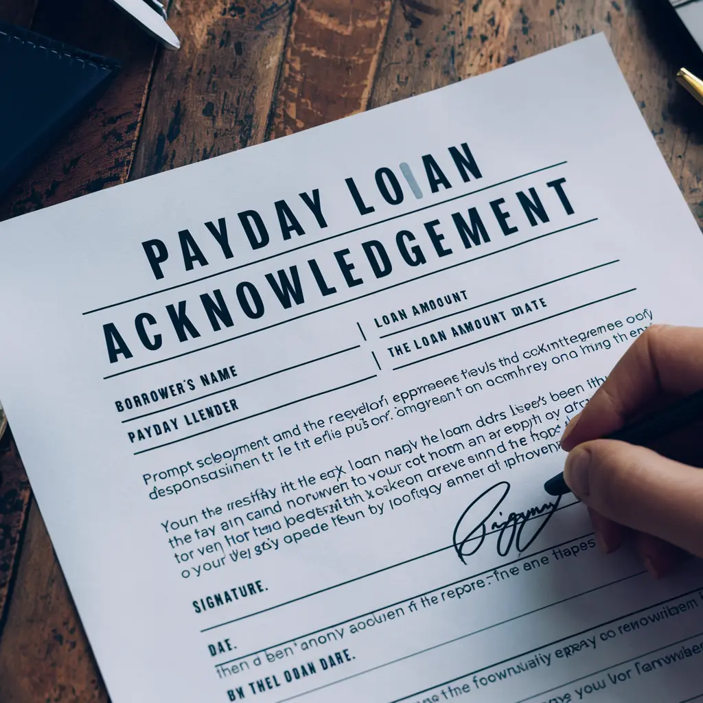 Payday Loan Acknowledgement