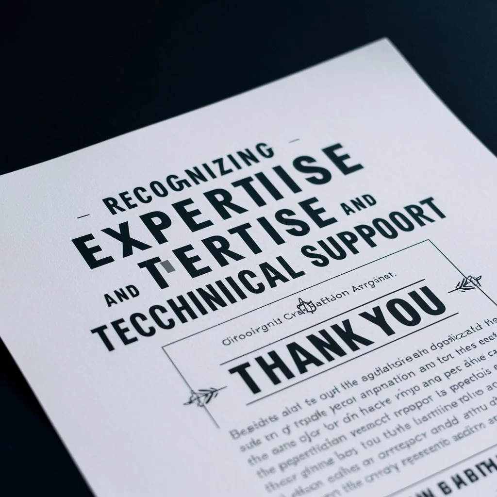 Recognizing Expertise and Technical Support