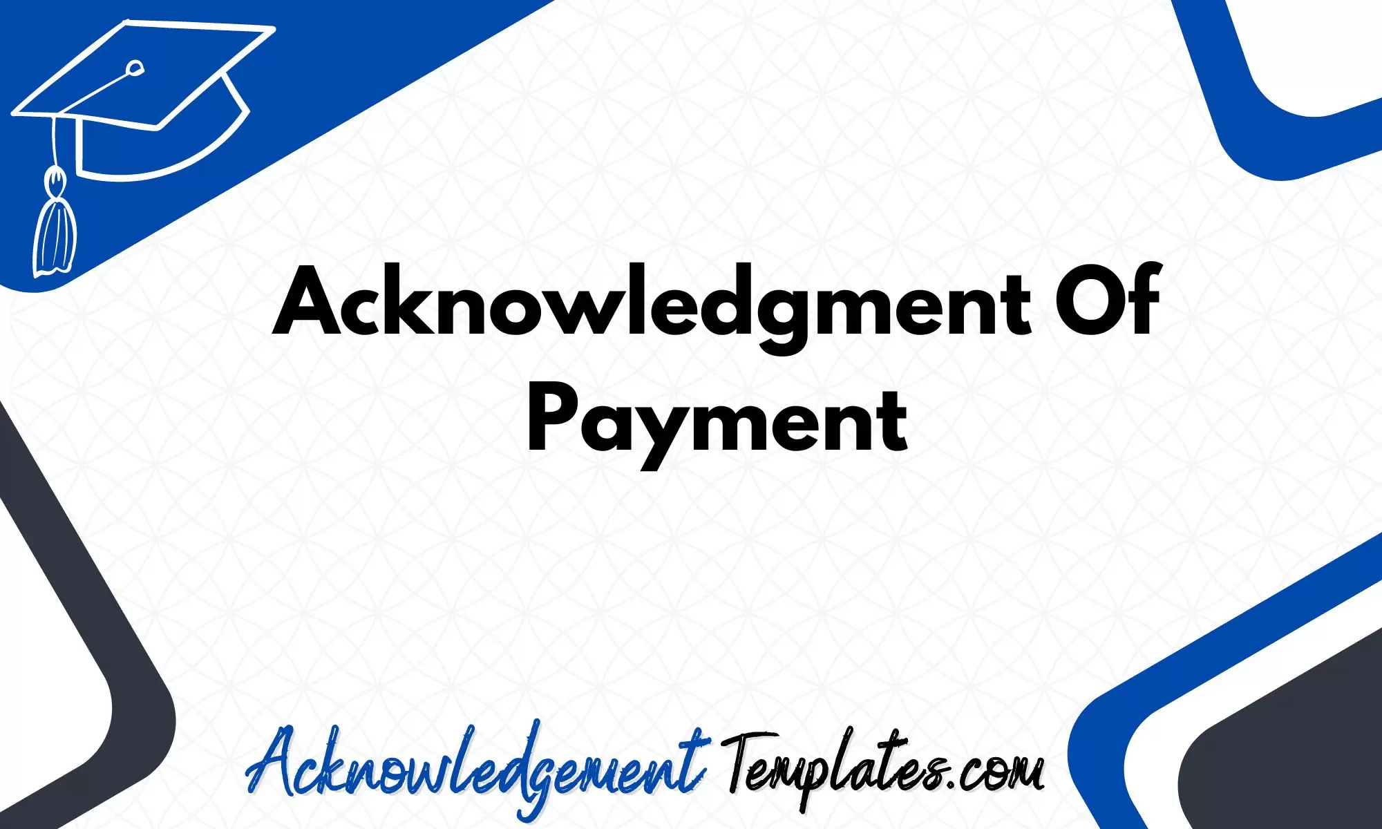 Acknowledgment Of Payment
