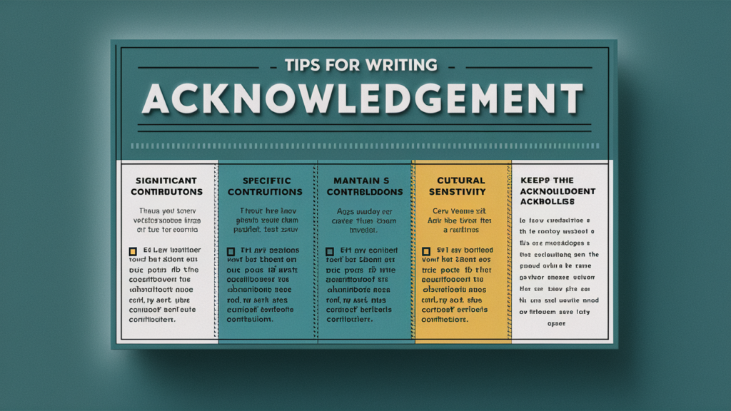 Tips for Writing Acknowledgement
