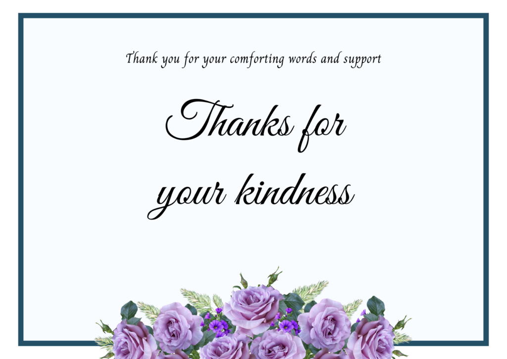 thank you notes for funeral