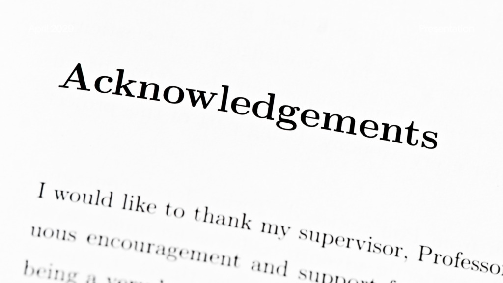 Acknowledgment For Portfolio In Practice Teaching